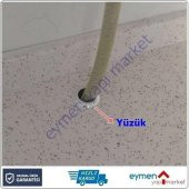 Doğalgaz Flex için 100 Adet Mermer Üstü Delik Tıpası Yüzük Beyaz - 4