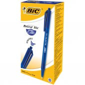 Bic Round Stick Basmalı Tükenmez Kalem Mavi 20 li - 1
