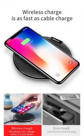 Baseus Apple iPhone X 8 8 Plus iX Masaüstü Kablosuz Şarj Standı - 6