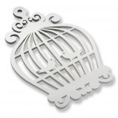 50 Adet 7x10cm Ahşap Kuş Kafesi Süs - 4