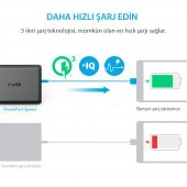 Anker PowerPort 5 Speed 63W QuickCharge 3.0 Hızlı Şarj Cihazı - 2