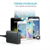 Anker PowerPort 5 Speed 63W QuickCharge 3.0 Hızlı Şarj Cihazı - 4