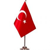 Masa Türk bayrağı metal ayaklı - 1