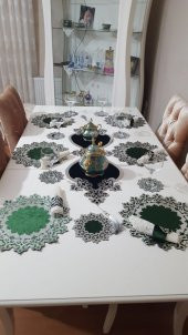 AMERİKAN KADİFE OVAL RUNNER SERVİS TAKIMI - 2