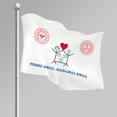 Temiz Okul Flaması 100x150 - 1