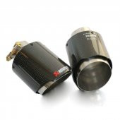 Akrapoviç egzoz ucu karbon yuvarlak tekli 90mm - 1