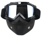 Sway Predator Yarım Açık Jet Maske Mat Siyah Motor Kask Maske - 1