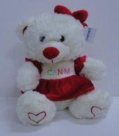 PREMİUM 40CM KIRMIZI ELBİSELİ CANIM PELUŞ AYI, PELUŞCU BABA! - 1