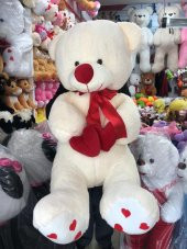 110CM DEV BOY KALPLİ BÜYÜK BOY KREM PELUŞ AYI, PELUŞCU BABA! - 1