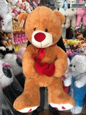 110CM DEV BOY KALPLİ BÜYÜK BOY KAHVE PELUŞ AYI, PELUŞCU BABA! - 1