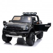 Lisanlı 24Volt Ford Akülü Araba Ford Ranger Raptor Pikap Çift Akü 4 Motorlu 2 Kişilik Tablet Ekran Metalik Siyah - 4