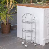 Tekno Tel Üç Katlı Meyve Sebze Sepeti Sebzelik Krom MG 001 - 2