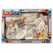 32139-4 LUXELINE - ORGANİK 100 PAMUK 5 Parça Zıbın takımı (SARI) - 2