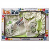 32139-6 LUXELINE - ORGANİK 100PAMUK 5 Parça Zıbın takımı (YEŞİL) - 2