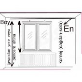 SATEN GÜNEŞLİK PERDE KREM-BEYAZ 10 CM FİYATIDIR - 3
