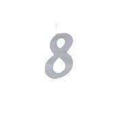 Rakam Aynalı Pleksi 4 Cm - Flexi Rakam Sayı Gümüş - 3
