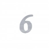 Rakam Aynalı Pleksi 4 Cm - Flexi Rakam Sayı Gümüş - 5