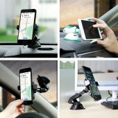 Baseus Araç İçi Vakumlu Telefon Tutucu Robot Car Ayarlanabir Kol - 5
