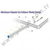 Pakas Balkon Çamaşır Kurutma Askısı Yuvarlak Küpeşte Pks 01 Bronz - 3