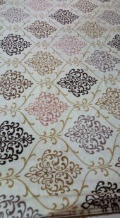 EVNEŞE KAYMAZ TABAN VELSOFT LASTİKLİ HALI ÖRTÜSÜ SİLİKON TABAN 6 m2 - 1