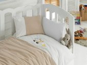 Cotton Box Kuzucuk Bej Bebek Brode Lux Nakışlı Nevresim Takımı - 1