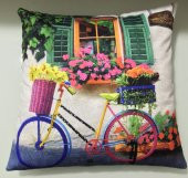 Nevresim Dünyası 3D colorful bike Kırlent Kılıfı - 43x43 cm - 1