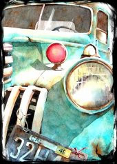 Klasik araba Ahşap Eskitme Tablo Ev,cafe,ofis dekorasyonu - 1