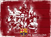 Barcelona spor Ahşap Eskitme Tablo Ev,cafe,ofis dekorasyonu - 1