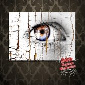 Göz ahşap Eskitme Desenli Tablo Ev, cafe, ofis dekorasyonu - 1