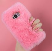 Galaxy S8 Düz Renkli Peluş Kapak - 1