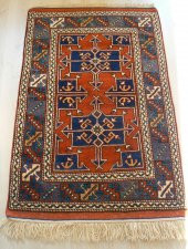 El Dokuma Kök Boya Ayvacık Yörük Halı 122x200 - 1
