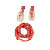 Telefon Ahize Spiral Kordon Kablo 8Ft Kırmızı - 1