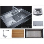 CRAUF ANKASTRE ÇELİK EVYE VETRO VTR 8888 SET - 1