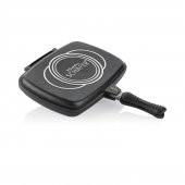 Schafer Granit Kare Double Grill Pan 32 cm - Siyah - 1