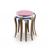 MODERN TASARIM LAKE CİLA Ahşap Lükens Zigon Sehpa Masa Pembe-Beyaz-Mavi - 3