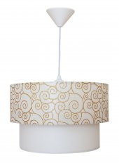 D-light Melon Altın Beyaz Avize - 1