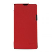 Sony Xperıa Z L36H Mıknatıslı Flip Case Kılıf Kırmızı - 1
