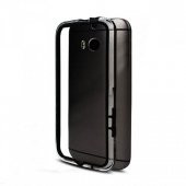 HTC One M8 Bumper Çerçeve Kılıf Siyah - 1
