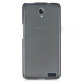 Alcatel OneTouch IDOL X Kılıf Soft Silikon Şeffaf/Siyah Kapak - 1