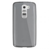LG G2 Kılıf Soft Silikon Şeffaf-Siyah Arka Kapak - 1