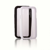 FitCase Samsung S4 Mini (I9190) Çerçeveli Soft Silikon Beyaz - 1