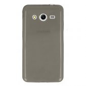 Samsung Galaxy Core 2 (G355) Kılıf Soft Silikon Şeffaf-Siyah Arka Kapak - 1