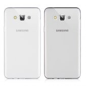 Samsung Galaxy E7 (E700) Kılıf Soft Silikon Şeffaf Arka Kapak - 1