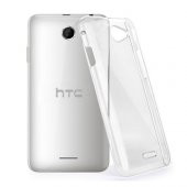 HTC Desire 516 Kılıf Soft Silikon Şeffaf Arka Kapak - 1