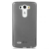 LG G4 Kılıf Soft Silikon Şeffaf-Siyah Arka Kapak - 1
