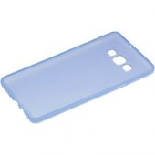Samsung Galaxy A7 (A700) Kılıf Soft Silikon Şeffaf-Mavi Arka Kapak - 2