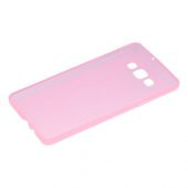 Samsung Galaxy A7 (A700) Kılıf Soft Silikon Şeffaf-Pembe Arka Kapak - 2