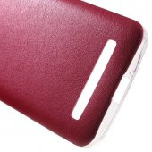 Asus Zenfone 5 Lite Kılıf Deri Dokulu Arka Kapak Beyaz - 2