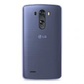 LG G3 Kılıf Soft Silikon Şeffaf-Mavi Arka Kapak - 1