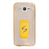FitCase Samsung Grand Prime (G530) Standlı TPU Kılıf Gold - 1
